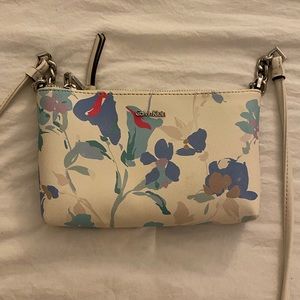 Calvin Klein cross body mini floral purse!